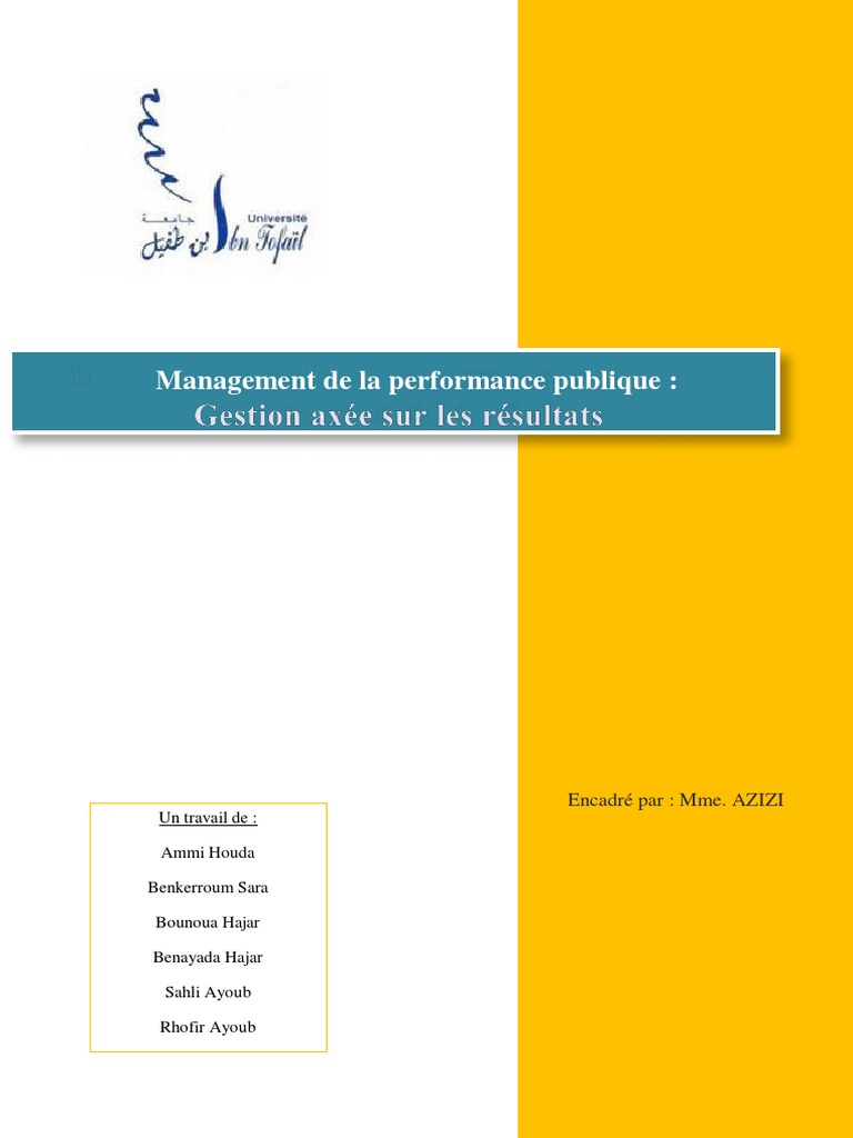 Management de la performance publique | PDF | Services publics | Budget
