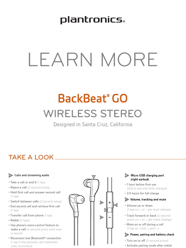 Plantronics Headset | PDF | Smartphone | Bluetooth