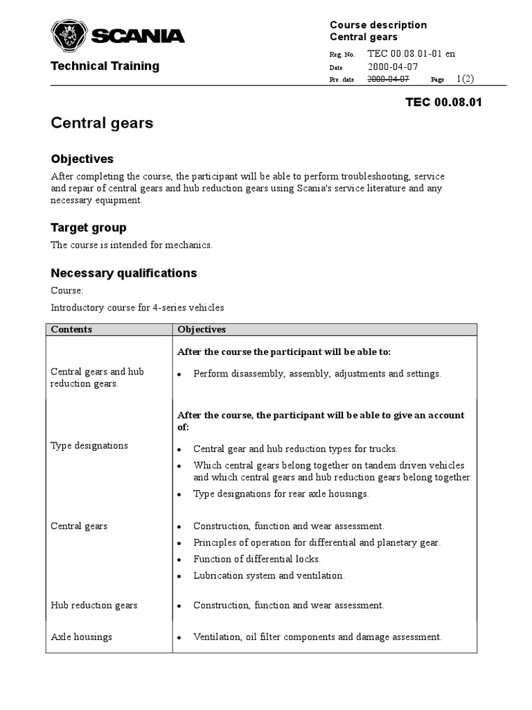 Scania Differential | PDF | Transmission (Mechanics) | Gear