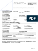 Título Del Automotor (Decreto Ley 6582/58 - Ley Nro. 14467) : Titular