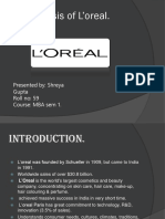 STP Analysis of L'oreal.: Presented By: Shreya Gupta Roll No: 59 Course: MBA Sem 1