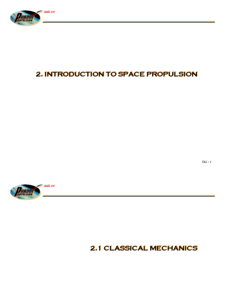 Introduction To Space Propulsion | PDF | Rocket Propellant | Rocket
