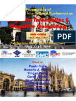Cognitive Informatics & Cognitive Computing: Polytechnic University of Milan, Italy