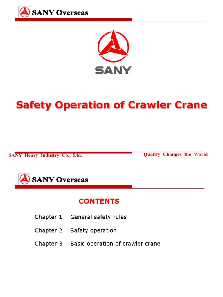 Crawler Crane Safety Operations Guide | PDF | Crane (Machine) | High ...