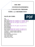 EEE 3003 Power System Engineering Varun Mamtani 17bee0208 Topic: A.C Distribution