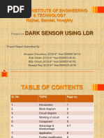 Dark Sensor Using LDR: Modern Institute of Engineering & Technology Rajhat, Bandel, Hooghly