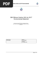 BW Offshore Catcher UK LTD 2017 Environmental Statement