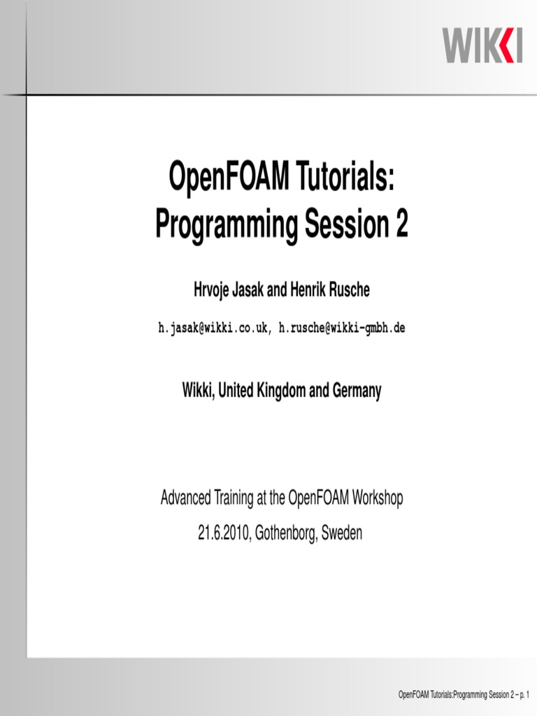 OpenFOAM Cylinder Tutorial Guide | PDF | Computer Data | Software ...