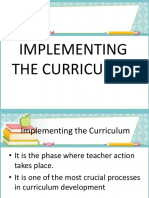 Implementing the Curriculum Effectively