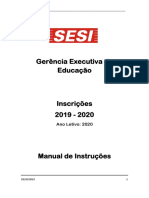 Manual de Inscrições 2020 - SESI-SP NB