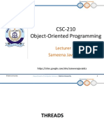 CSC-210 Object-Oriented Programming: Lecturer Sameena Javaid