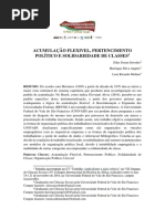 Acumulação Flexível, Pertencimento Político e Solidariedade de Classes