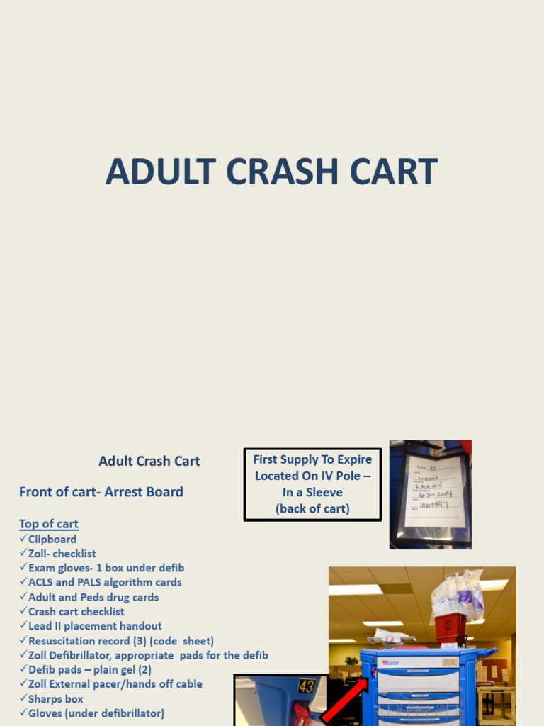 02 2014 Crash Cart Adult Power Point Final 2 2 | PDF | Intravenous ...