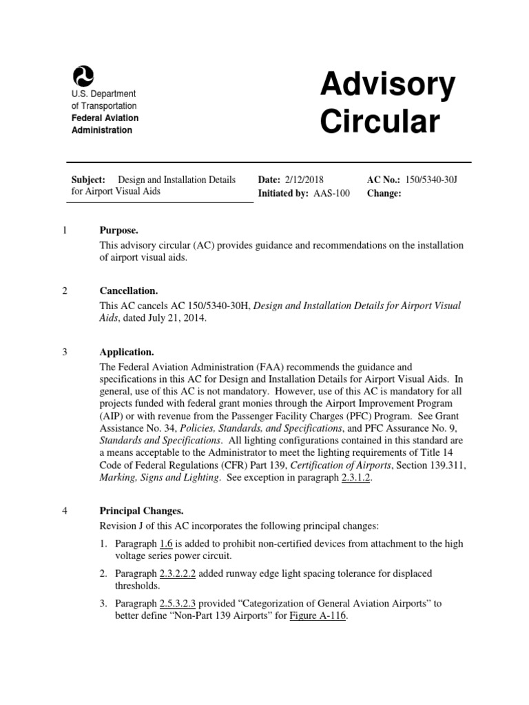 Ac 150-5340-30J | PDF | Airport | Runway