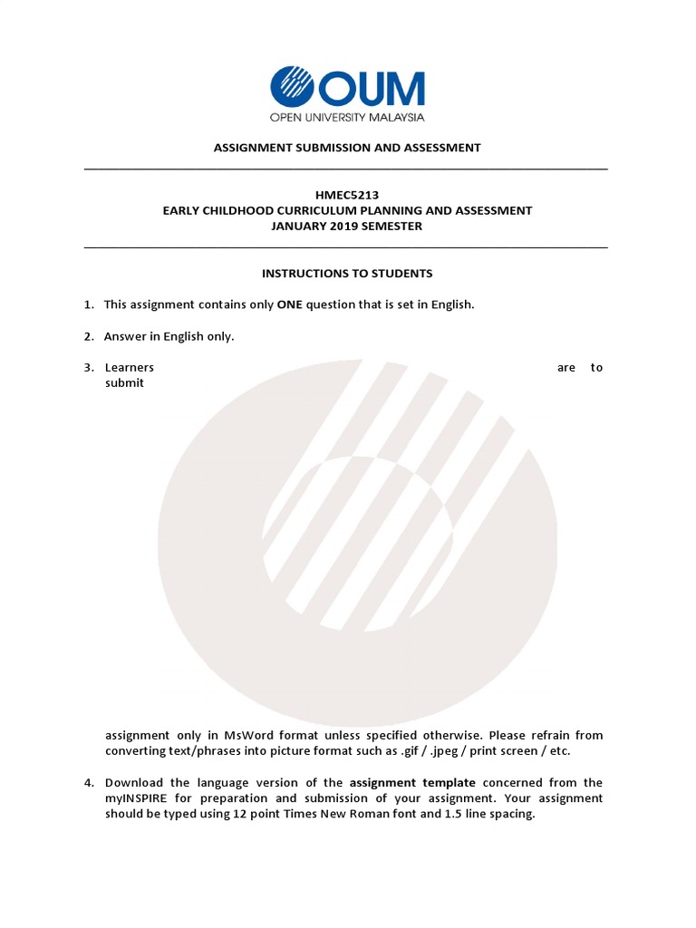 Tugasan OUM BECHE | PDF | Curriculum | Educational Assessment