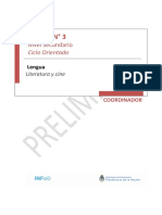 Secundaria Ateneo Didáctico #3 Ciclo Orientado Lengua Carpeta Coordinador PDF