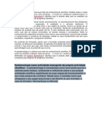 A Epistemologia É A Ciência Que Trata Do Conhecimento Científico