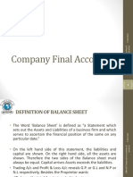 Company Final Account-Balance Sheet