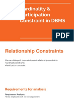 Cardinality and Participation Constraints in Database Modeling