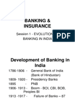 Banking & Insurance: Session 1 - EVOLUTION OF Banking in India