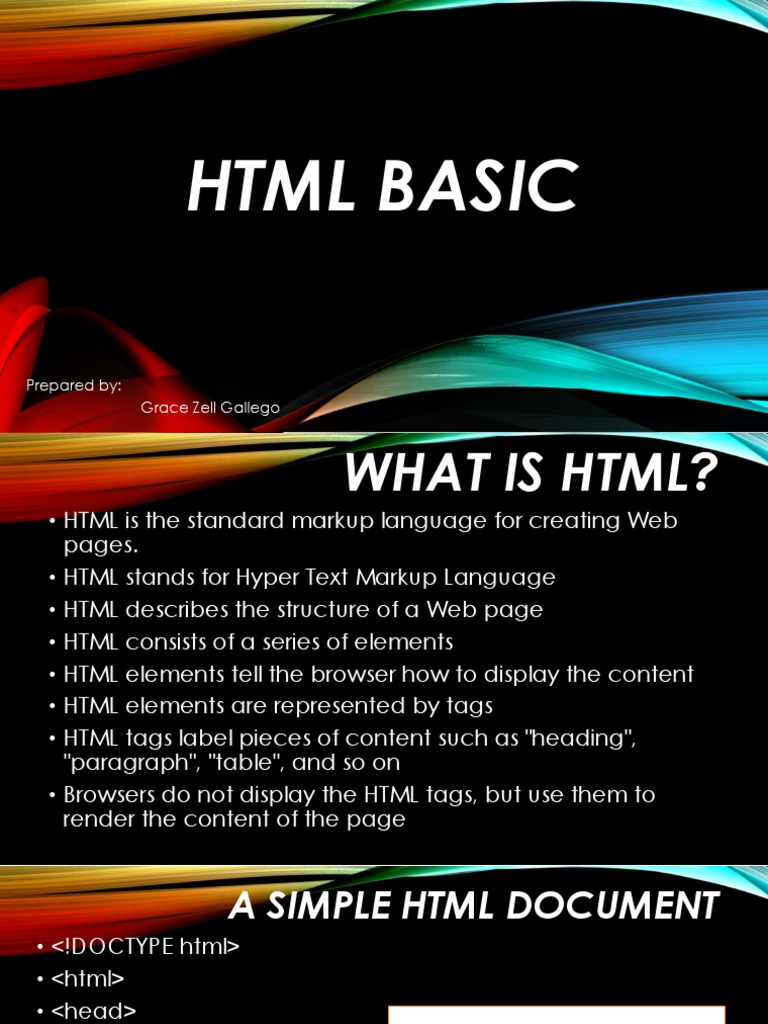 HTML Basics for Beginners | PDF | Html Element | Html