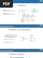 Opamp Applications: Comparators