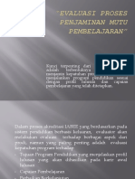 Evaluasi Proses Penjaminan Mutu Pembelajaran