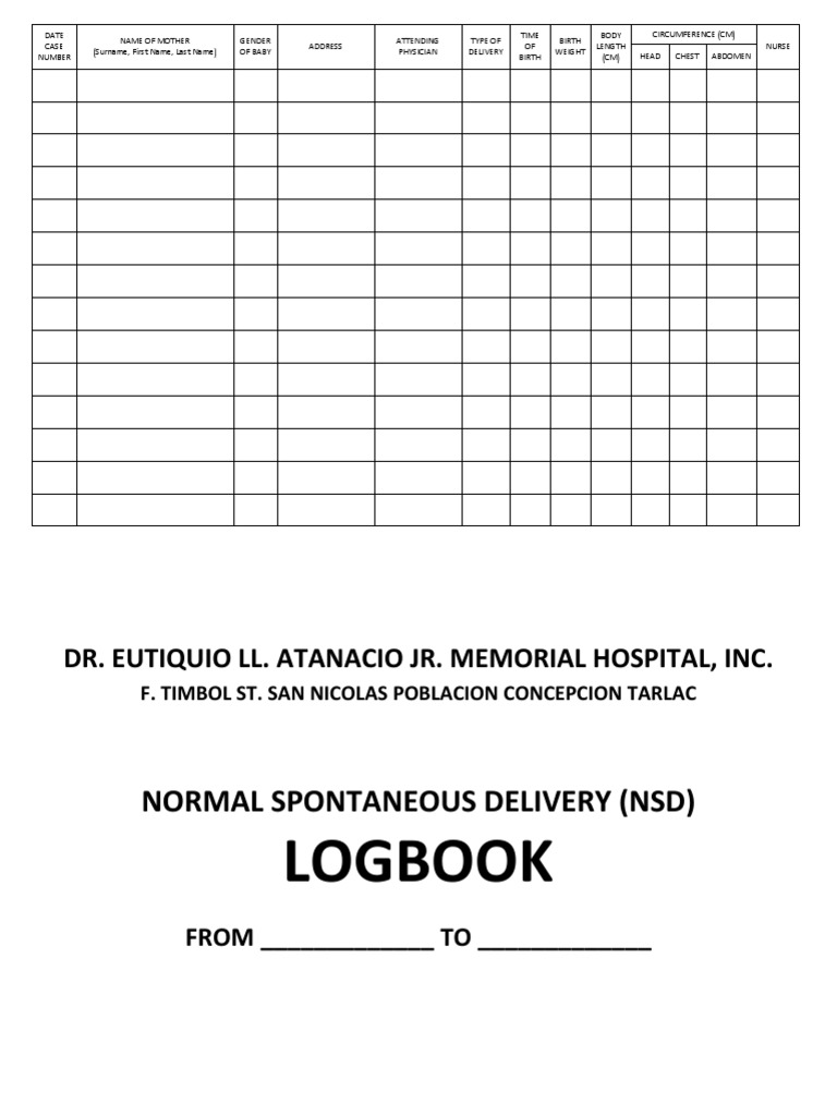 Logbook Template | PDF | Law | Religion & Spirituality