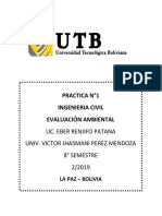 Evaluación ambiental de práctica de ingeniería civil en Bolivia