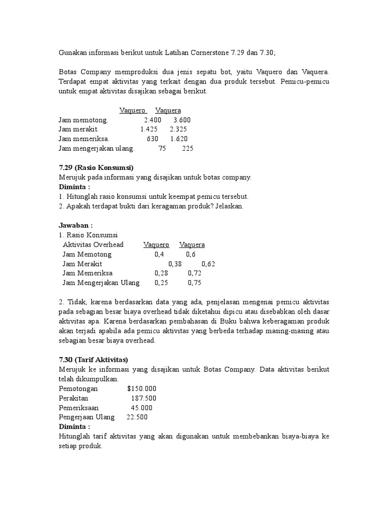 Soal Bab 7 8 Akuntansi Manajamen 1