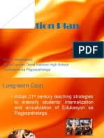Action Plan: Eva A. Magallanes Doña Carmen Denia National High School Edukasyon Sa Pagpapahalaga