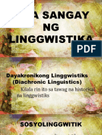 Mga Sangay NG Linggwistika