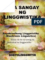 Mga Sangay NG Linggwistika