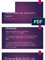 Presentation by Shahana Sajjad: ROLL#11