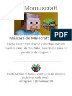 Mascara de Minecraft (Steve)