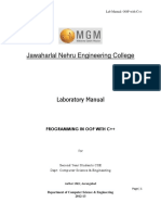 Jawaharlal Nehru Engineering College: Laboratory Manual