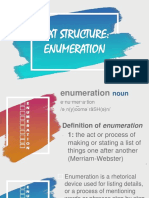 Text Structure: Enumeration