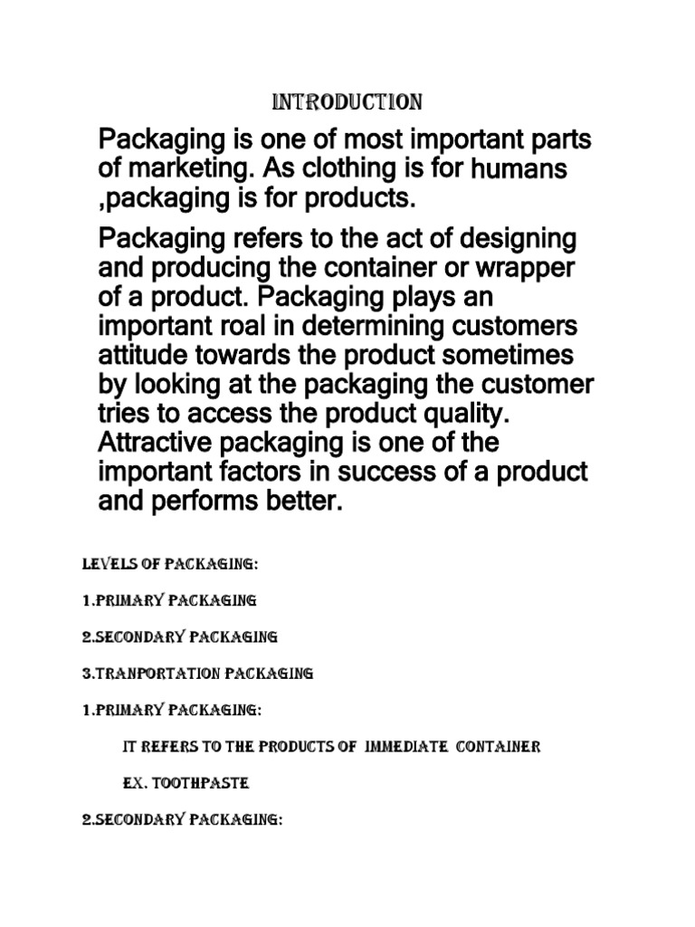 The Critical Role of Packaging An Overview of Packaging Levels