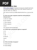 MCQ Basic Computer PDF