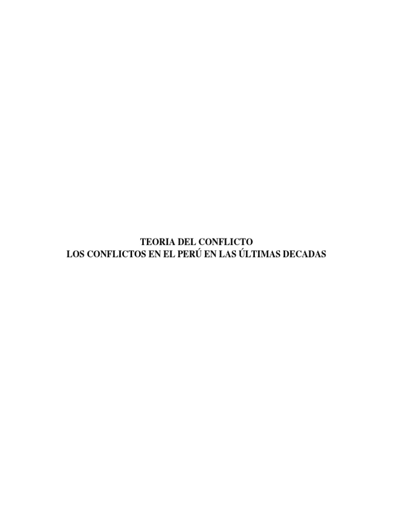 Conflictos Sociales en El Peru - Version Final | PDF | Perú | Minería