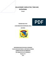 Negociar y Solucionar Conflictos Toda Una Estrategia - Ensayo