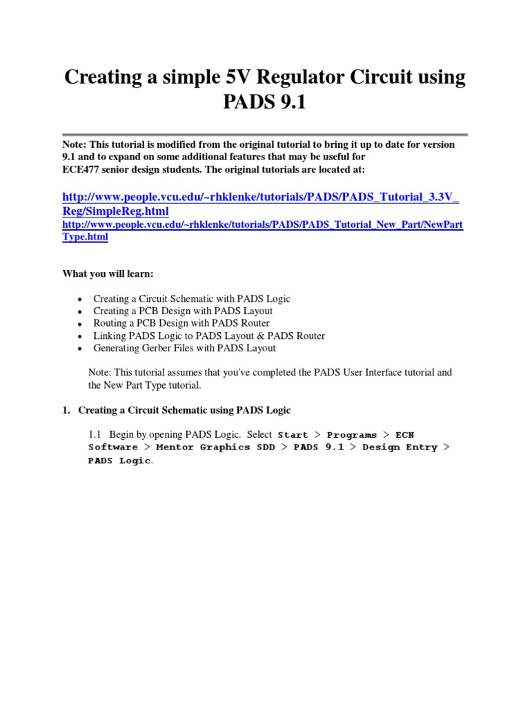 PADS Tutorial For PCB Designing | PDF | Printed Circuit Board | Capacitor