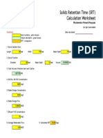 Solids Retention Time (SRT) Calculation Worksheet