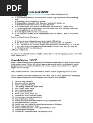 Persediaan Menghadapi Uksbp Pdf