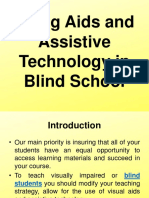 Using Aids and Assistive Technology in Blind School