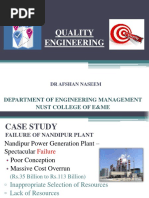 Quality Engineering: Department of Engineering Management Nust College of E&Me