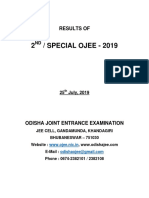 2 / Special Ojee - 2019: Results of