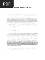 Instant Manifestation