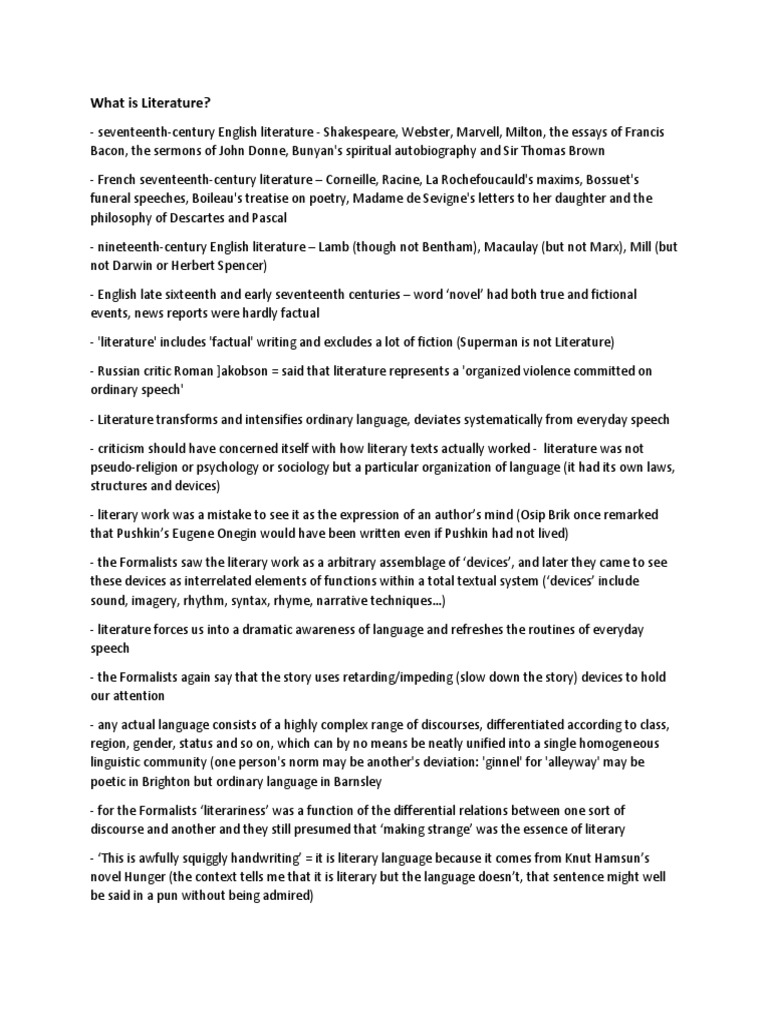 What Is Literature PDF Poetry Languages