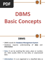 Dbms Basic Concepts